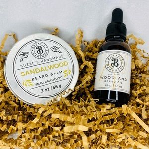 Burke’s Handmade Beard Balm / Beard Oil Combo - Wooded Scents
